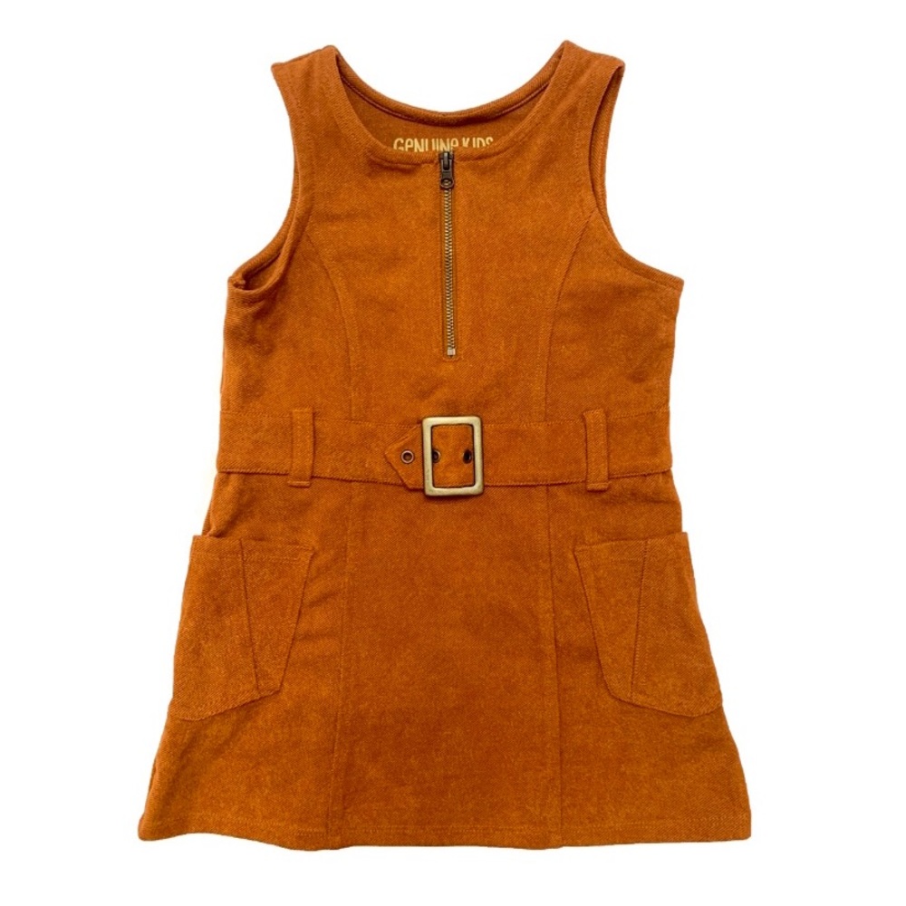 Rust Orange Half Zip Pullover Corduroy Skirtall